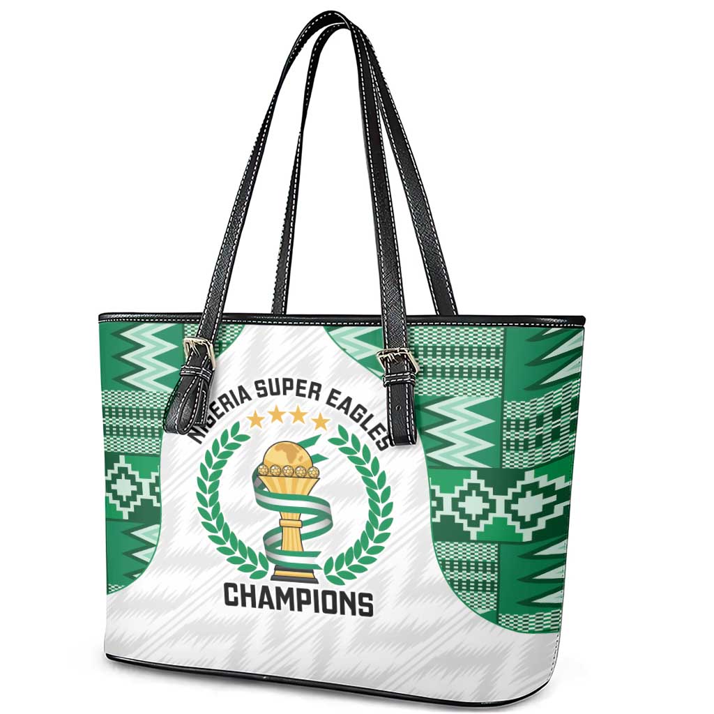 Nigeria Super Eagles Leather Tote Bag African Football Champions 2025