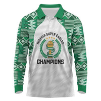 Custom Nigeria Super Eagles Long Sleeve Polo Shirt African Football Champions 2025