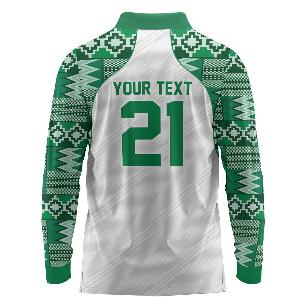 Custom Nigeria Super Eagles Long Sleeve Polo Shirt African Football Champions 2025