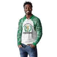 Custom Nigeria Super Eagles Long Sleeve Polo Shirt African Football Champions 2025