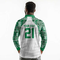 Custom Nigeria Super Eagles Long Sleeve Polo Shirt African Football Champions 2025