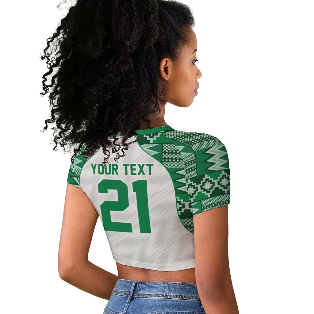 Custom Nigeria Super Eagles Raglan Cropped T shirt African Football Champions 2025
