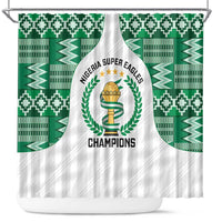 Nigeria Super Eagles Shower Curtain African Football Champions 2025