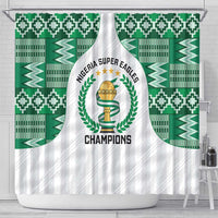 Nigeria Super Eagles Shower Curtain African Football Champions 2025