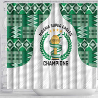Nigeria Super Eagles Shower Curtain African Football Champions 2025
