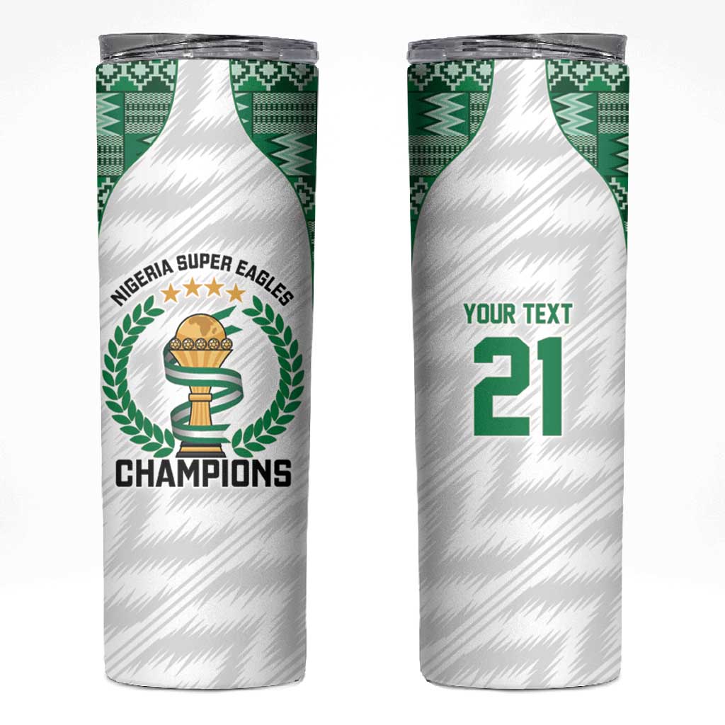 Custom Nigeria Super Eagles Skinny Tumbler African Football Champions 2025