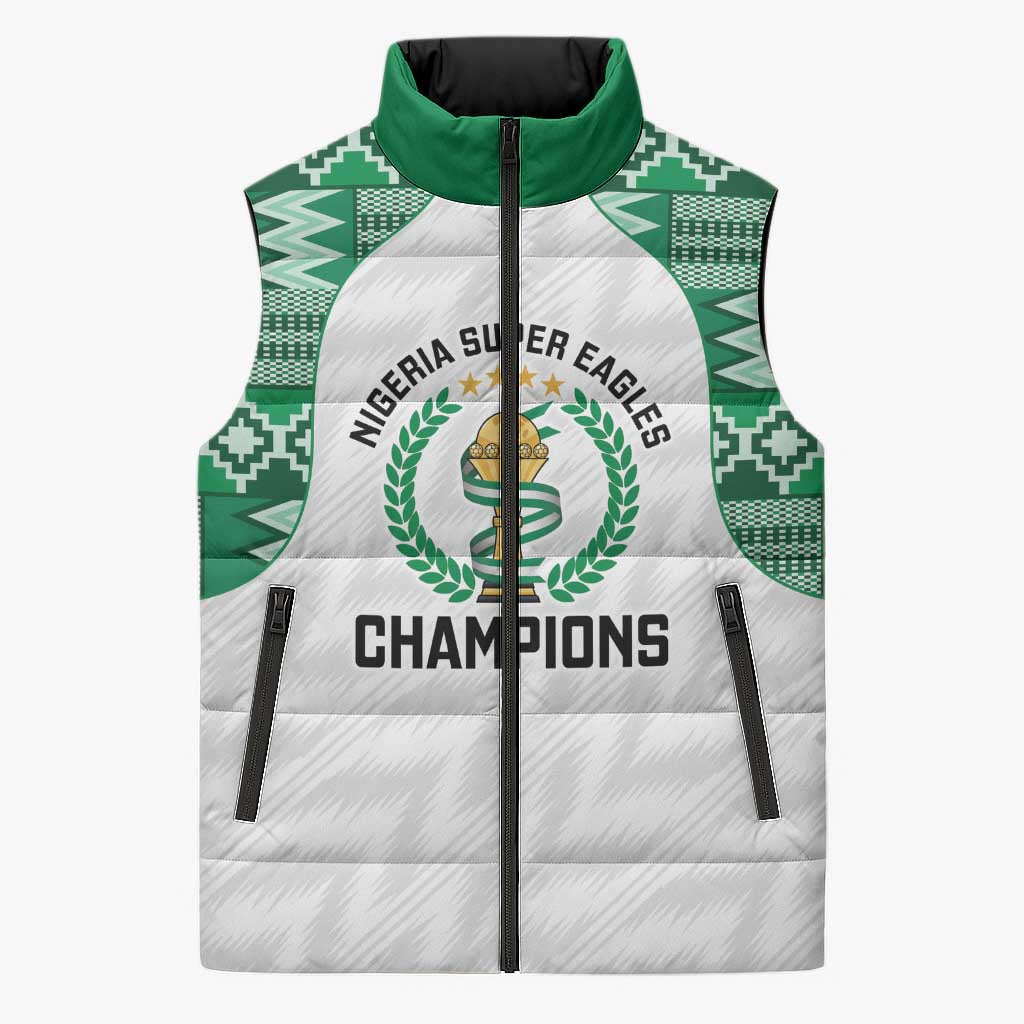 Custom Nigeria Super Eagles Sleeveless Puffer Jacket African Football Champions 2025
