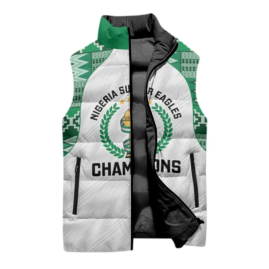 Custom Nigeria Super Eagles Sleeveless Puffer Jacket African Football Champions 2025