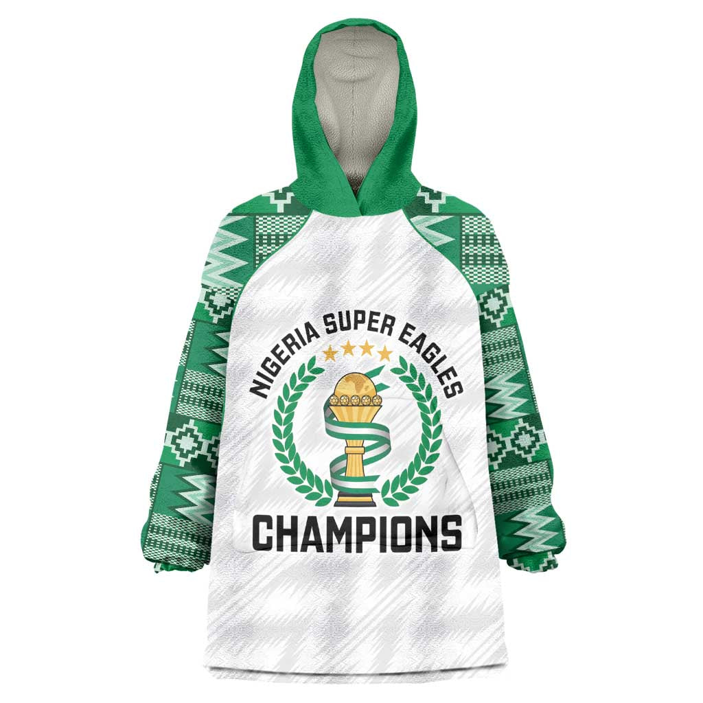 Custom Nigeria Super Eagles Wearable Blanket Hoodie African Football Champions 2025