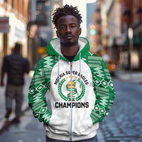 Custom Nigeria Super Eagles Zip Hoodie African Football Champions 2025