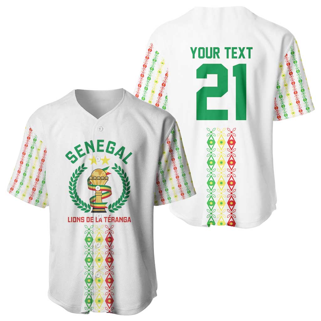 Custom Senegal Lions of Teranga Baseball Jersey African Football Champions 2025