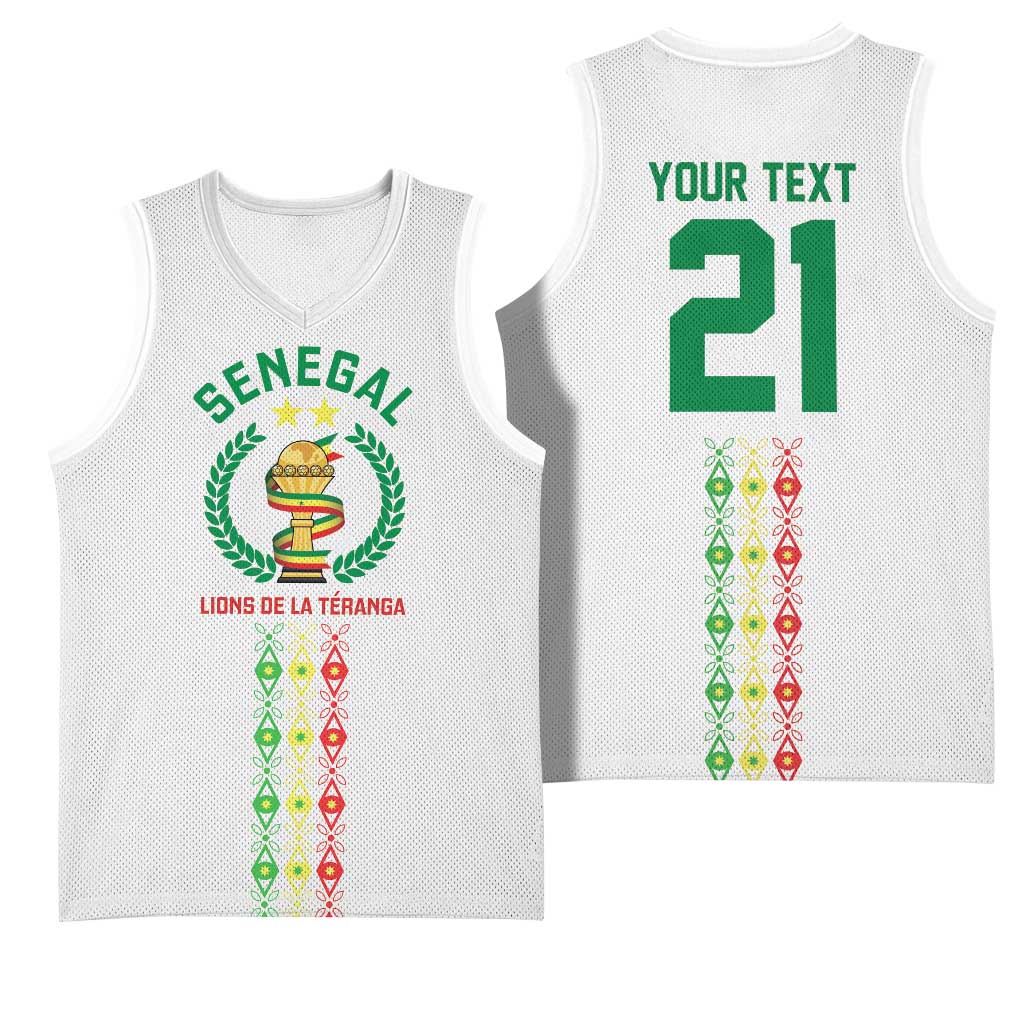 Custom Senegal Lions of Teranga Basketball Jersey African Football Champions 2025