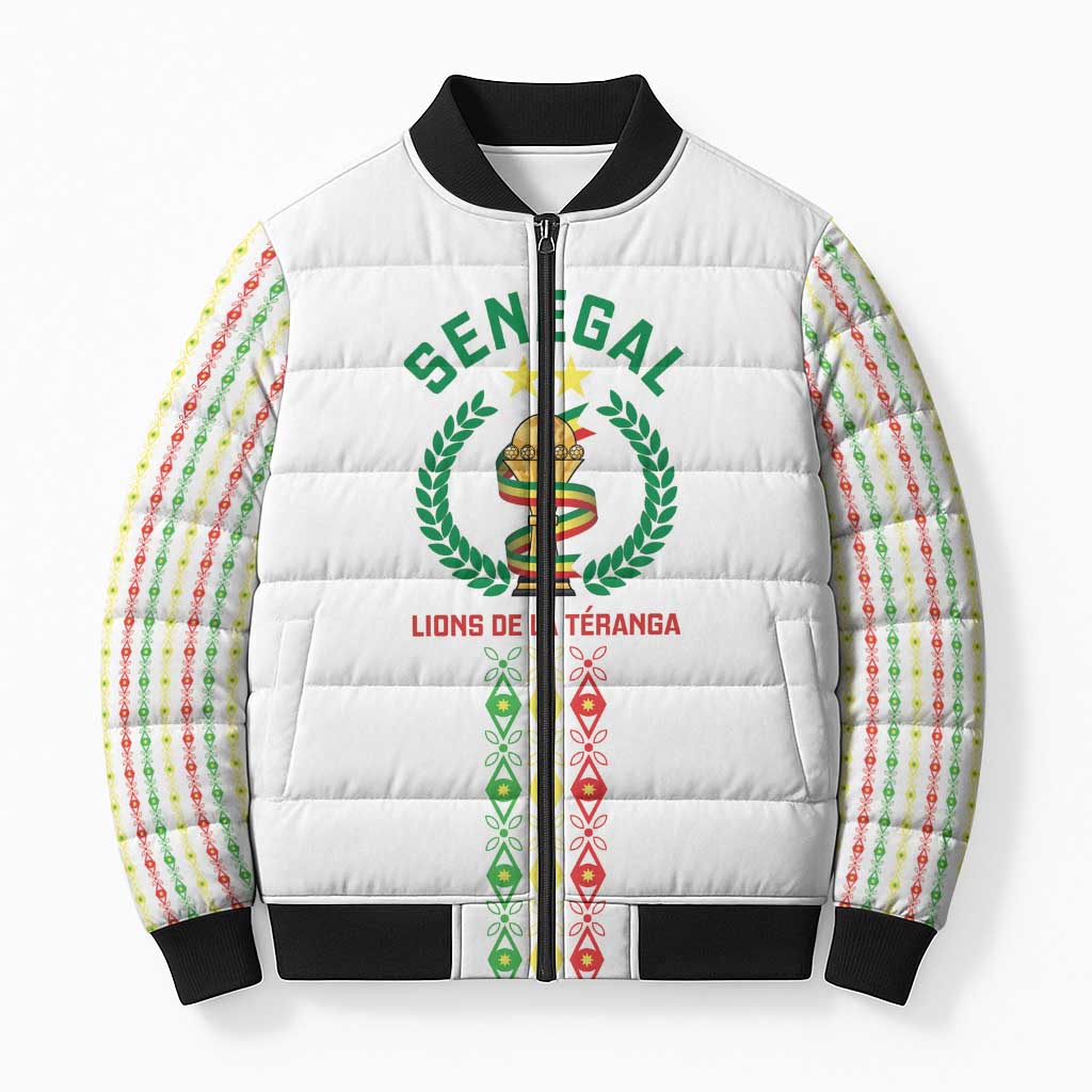Custom Senegal Lions of Teranga Bomber Puffer Jacket African Football Champions 2025