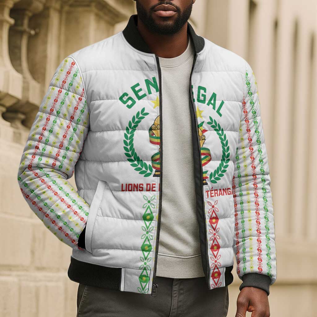 Custom Senegal Lions of Teranga Bomber Puffer Jacket African Football Champions 2025