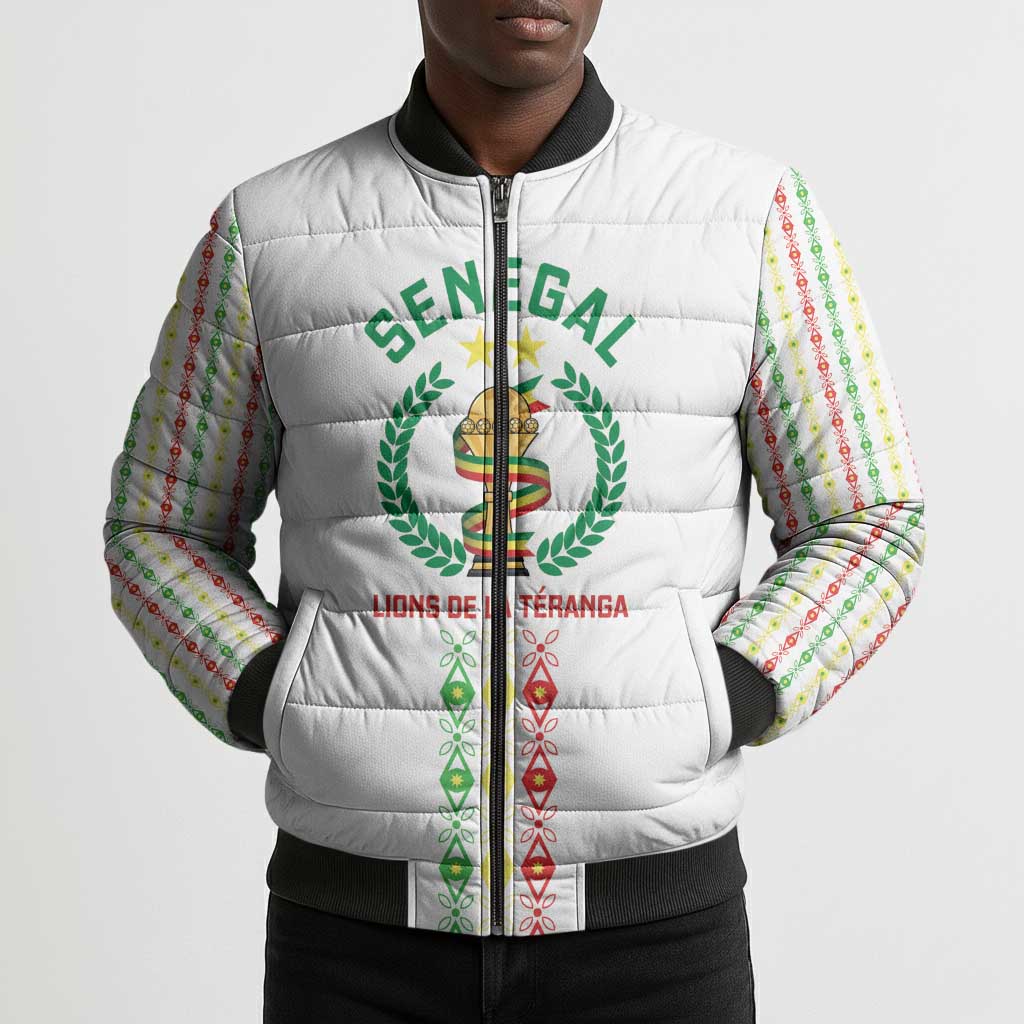 Custom Senegal Lions of Teranga Bomber Puffer Jacket African Football Champions 2025