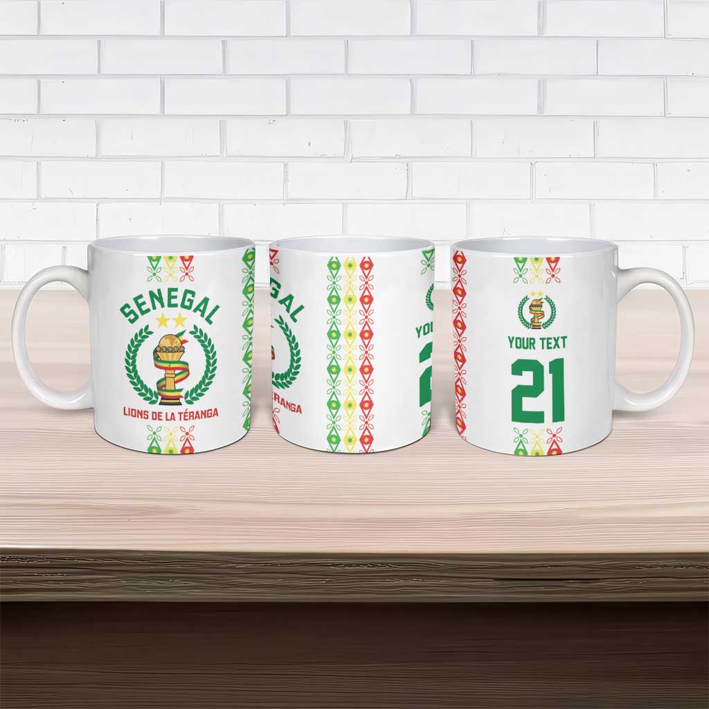 Custom Senegal Lions of Teranga Ceramic Mug African Football Champions 2025
