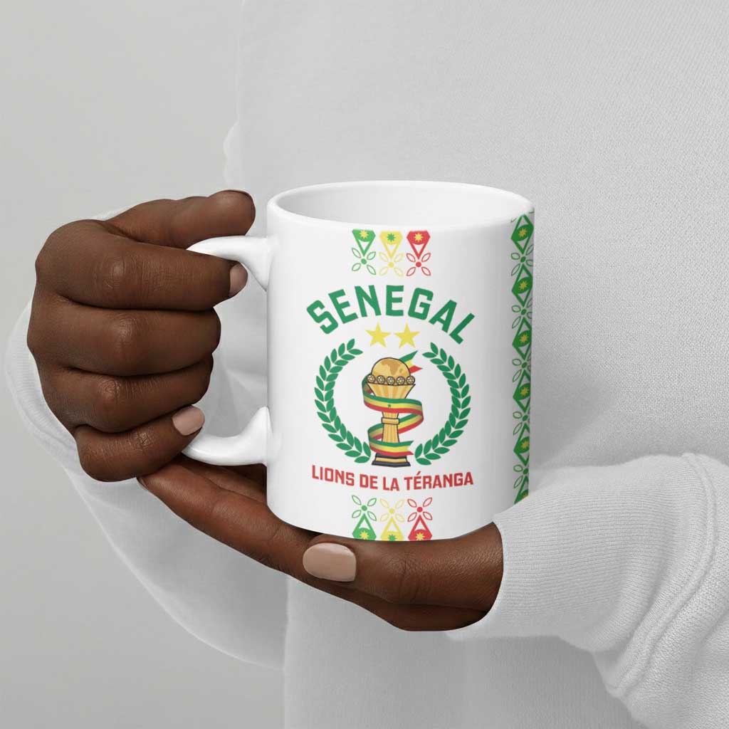 Custom Senegal Lions of Teranga Ceramic Mug African Football Champions 2025