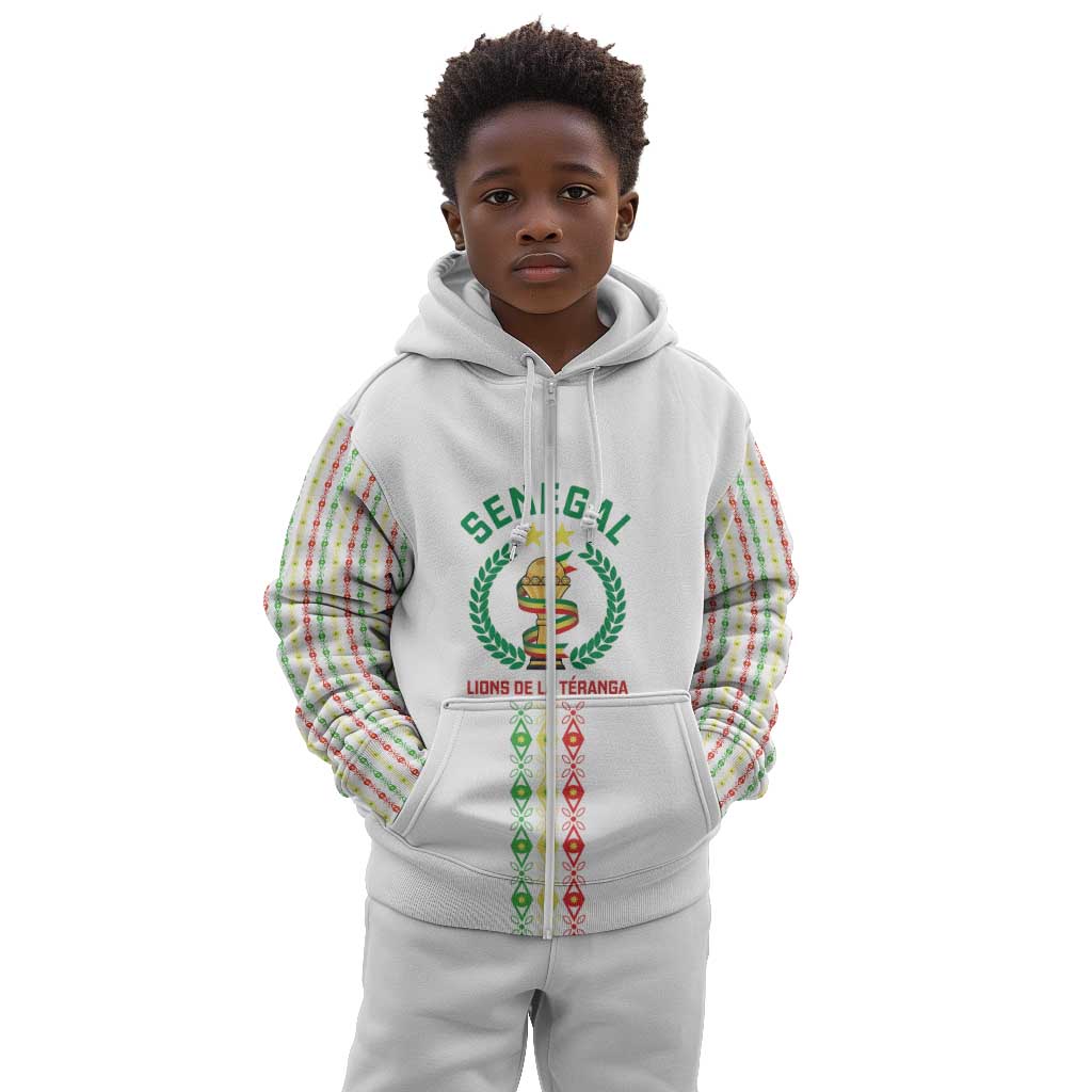 Custom Senegal Lions of Teranga Kid Hoodie African Football Champions 2025
