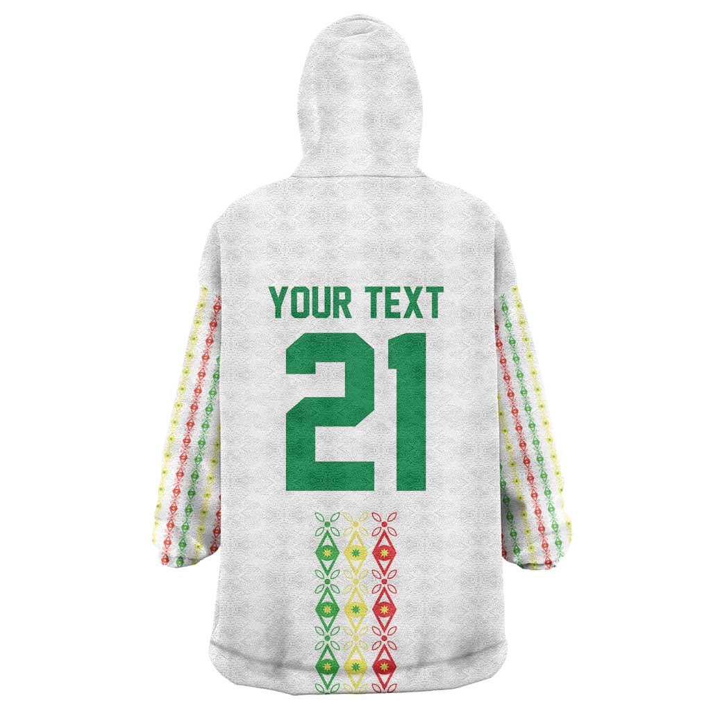 Custom Senegal Lions of Teranga Kid Wearable Blanket Hoodie African Football Champions 2025