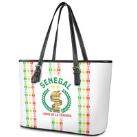 Senegal Lions of Teranga Leather Tote Bag African Football Champions 2025