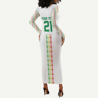 Custom Senegal Lions of Teranga Long Sleeve Bodycon Dress African Football Champions 2025
