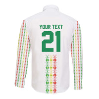 Custom Senegal Lions of Teranga Long Sleeve Button Shirt African Football Champions 2025