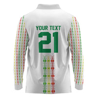 Custom Senegal Lions of Teranga Long Sleeve Polo Shirt African Football Champions 2025