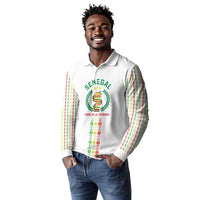 Custom Senegal Lions of Teranga Long Sleeve Polo Shirt African Football Champions 2025