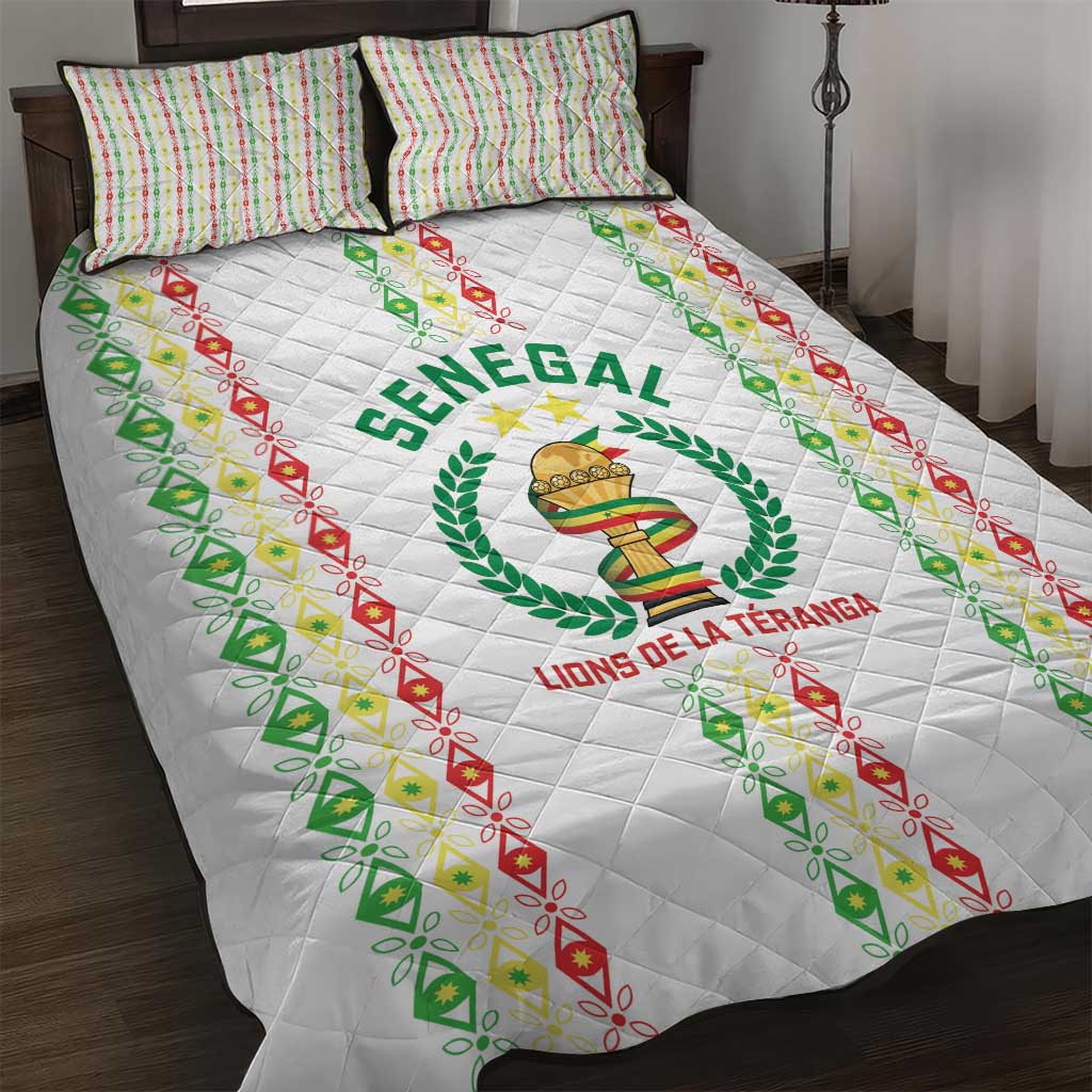 Senegal Lions of Teranga Quilt Bed Set African Football Champions 2025