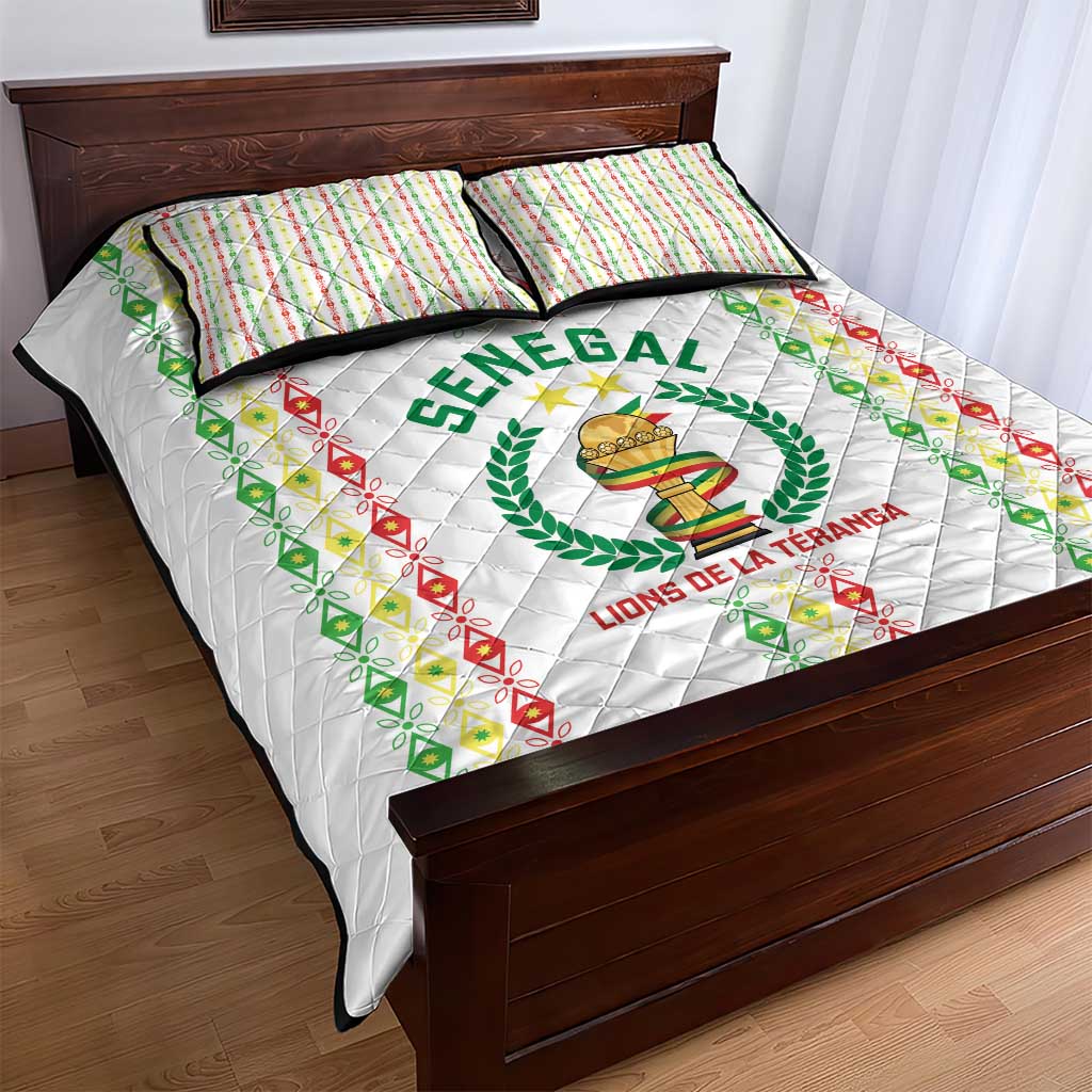 Senegal Lions of Teranga Quilt Bed Set African Football Champions 2025