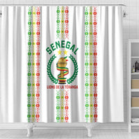 Senegal Lions of Teranga Shower Curtain African Football Champions 2025