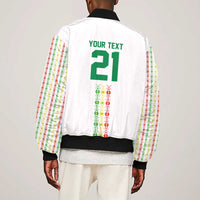 Custom Senegal Lions of Teranga Sleeve Zip Bomber Jacket African Football Champions 2025