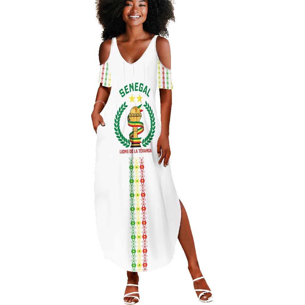 Custom Senegal Lions of Teranga Summer Maxi Dress African Football Champions 2025
