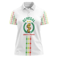 Custom Senegal Lions of Teranga Women Polo Shirt African Football Champions 2025