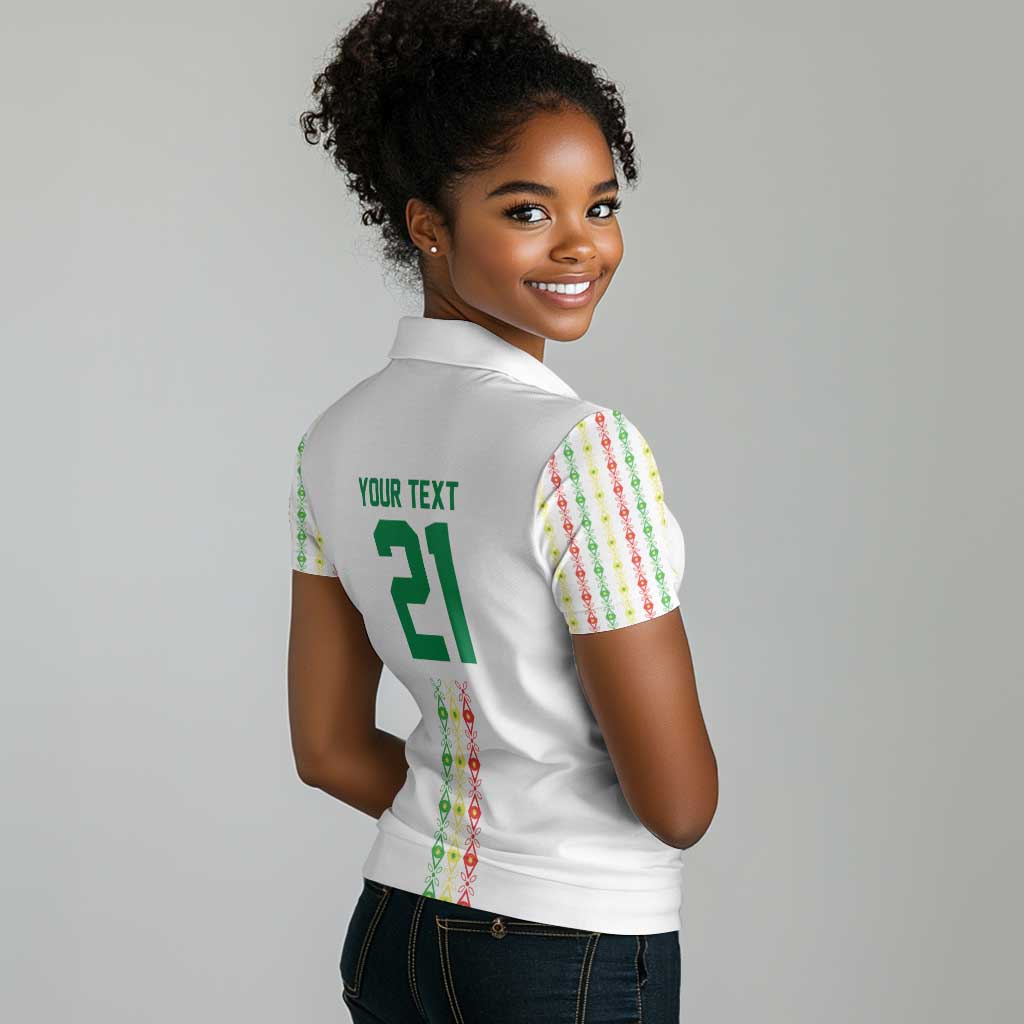 Custom Senegal Lions of Teranga Women Polo Shirt African Football Champions 2025