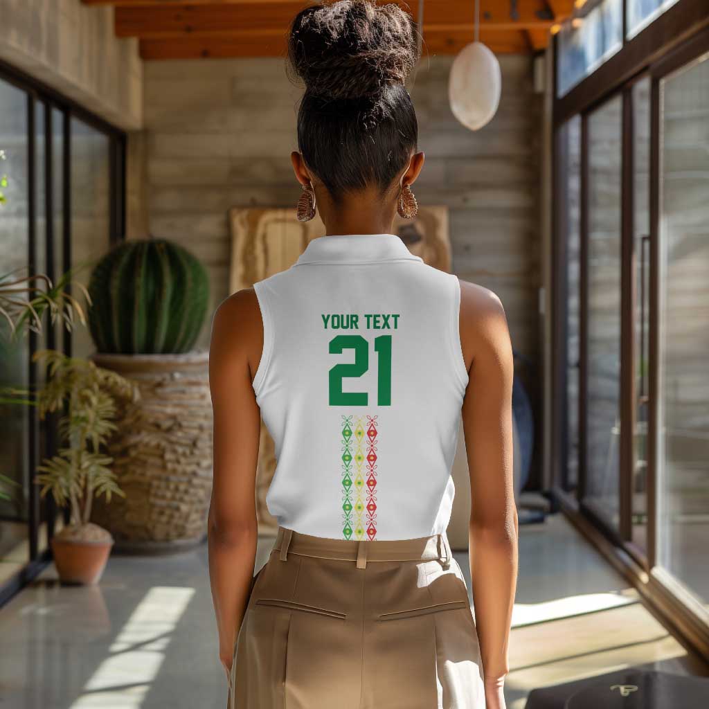 Custom Senegal Lions of Teranga Women Sleeveless Polo Shirt African Football Champions 2025