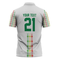 Custom Senegal Lions of Teranga Zipper Polo Shirt African Football Champions 2025