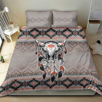 Native American Buffalo Skull Bedding Set with Dream Catchers Feathers
