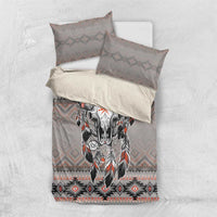 Native American Buffalo Skull Bedding Set with Dream Catchers Feathers