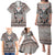 Native American Buffalo Skull Family Matching Puletasi and Hawaiian Shirt with Dream Catchers Feathers