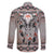 Native American Buffalo Skull Family Matching Puletasi and Hawaiian Shirt with Dream Catchers Feathers