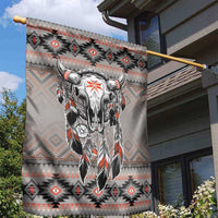 Native American Buffalo Skull Garden Flag with Dream Catchers Feathers