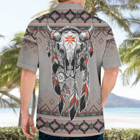 Native American Buffalo Skull Hawaiian Shirt with Dream Catchers Feathers