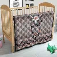 Native American Buffalo Skull Quilt with Dream Catchers Feathers