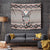 Native American Buffalo Skull Tapestry with Dream Catchers Feathers