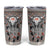 Native American Buffalo Skull Tumbler Cup with Dream Catchers Feathers