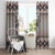 Native American Buffalo Skull Window Curtain with Dream Catchers Feathers