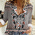 Native American Buffalo Skull Women Casual Shirt with Dream Catchers Feathers