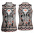 Native American Buffalo Skull Women Sleeveless Polo Shirt with Dream Catchers Feathers