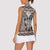 Native American Buffalo Skull Women Sleeveless Polo Shirt with Dream Catchers Feathers